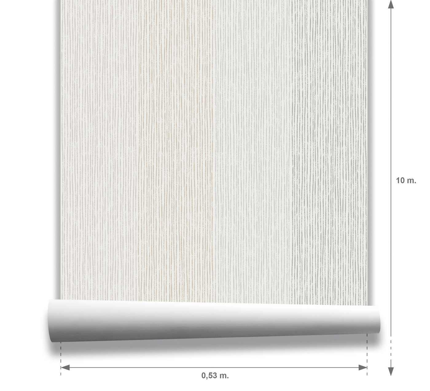 H511-4F TEMPO STRIPES GRIS, BEIGE - Imagen 2