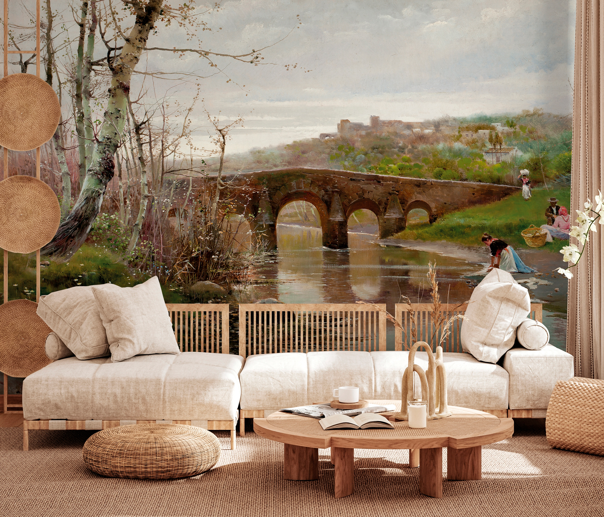 H0027 MURAL "PAISAJE DE ALCALÁ DE GUADAÍRA" MULTICOLOR - Imagen 2