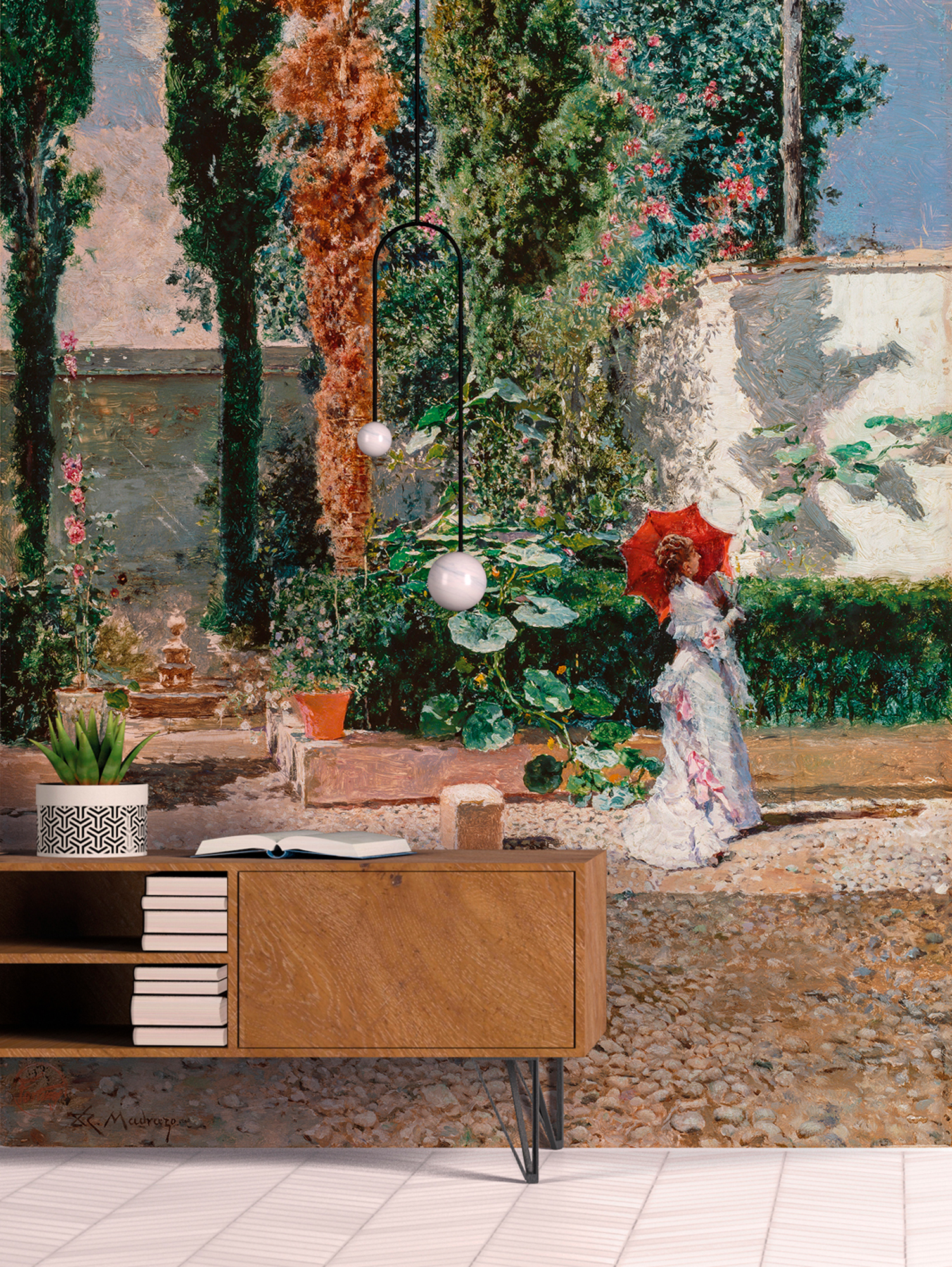 H0031 MURAL "JARDÍN DE LA CASA DE FORTUNY" MULTICOLOR - Imagen 2